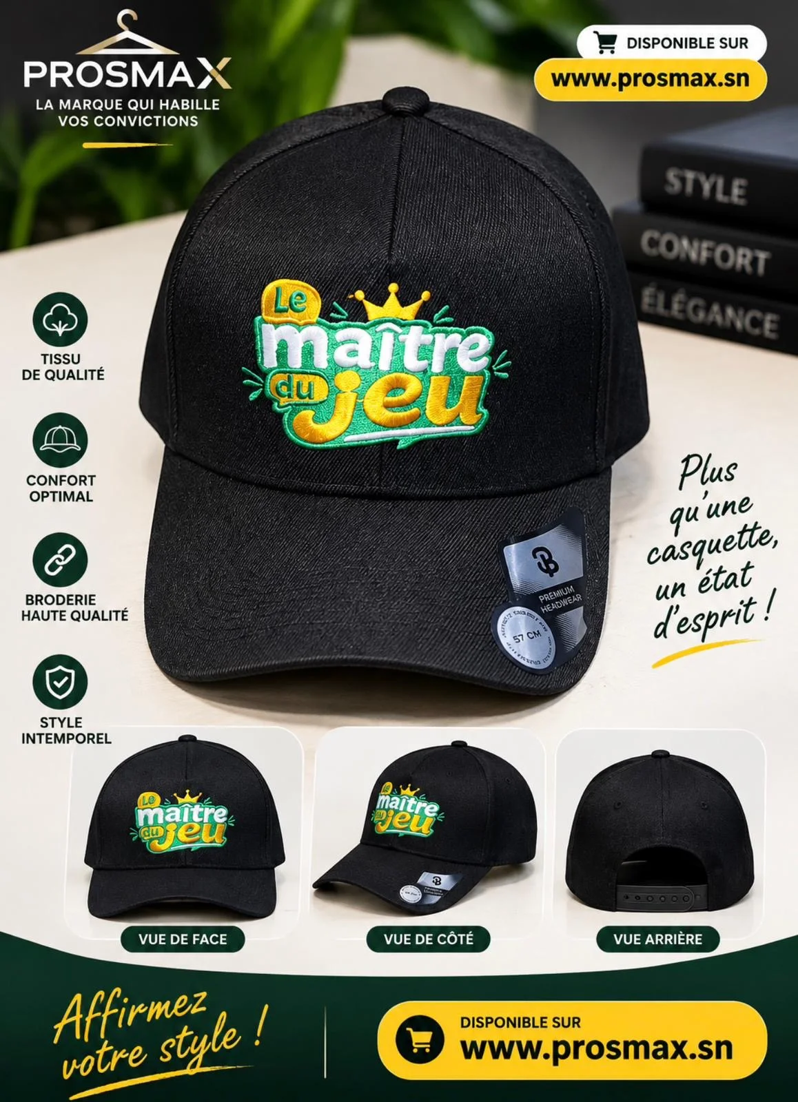 Casquette « le maître du jeu »